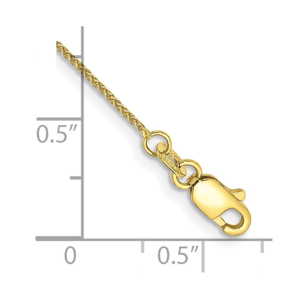 10k Yellow Gold 0.85 mm Spiga Chain Anklet (0.88 grams)