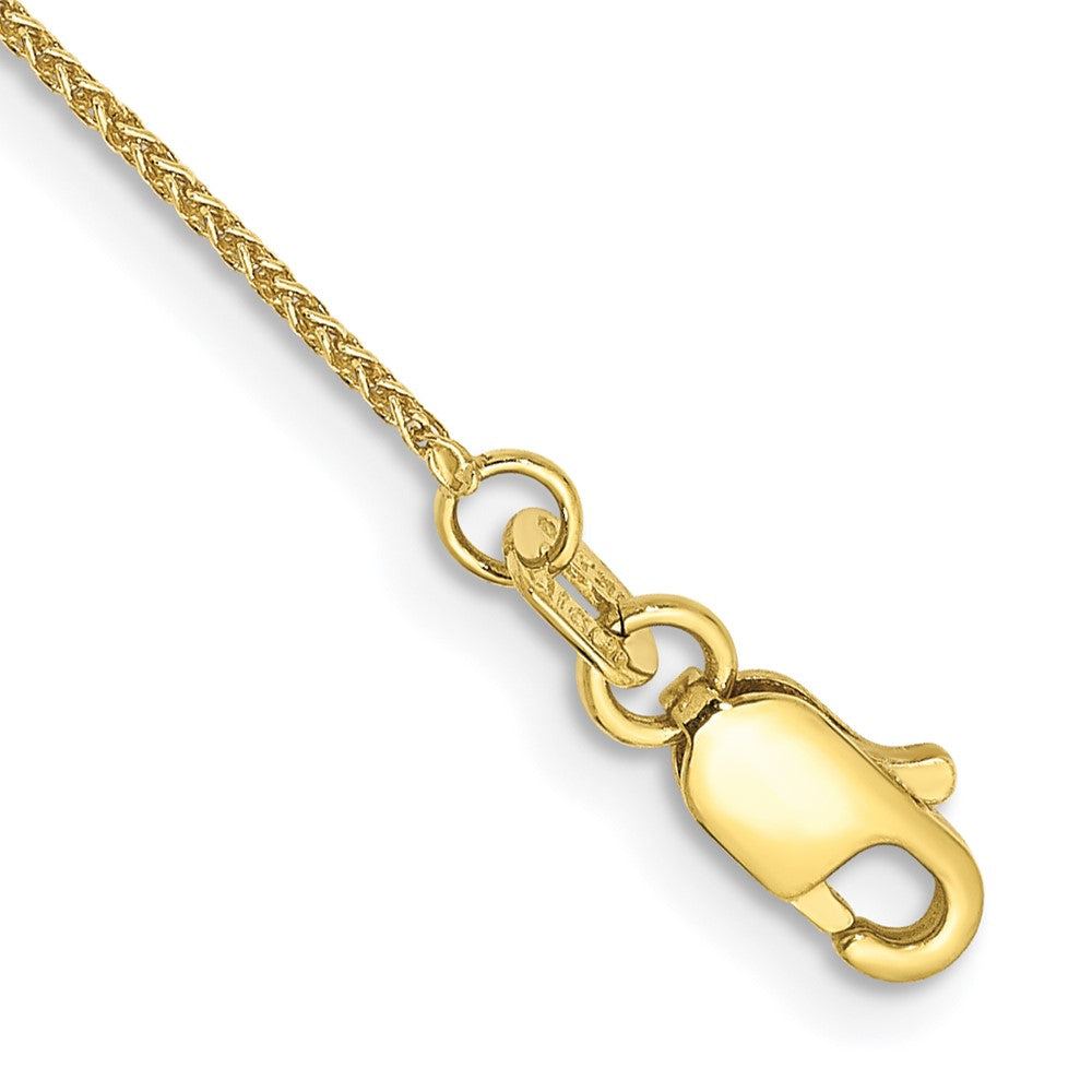 10k Yellow Gold 0.85 mm Spiga Chain Anklet (0.88 grams)