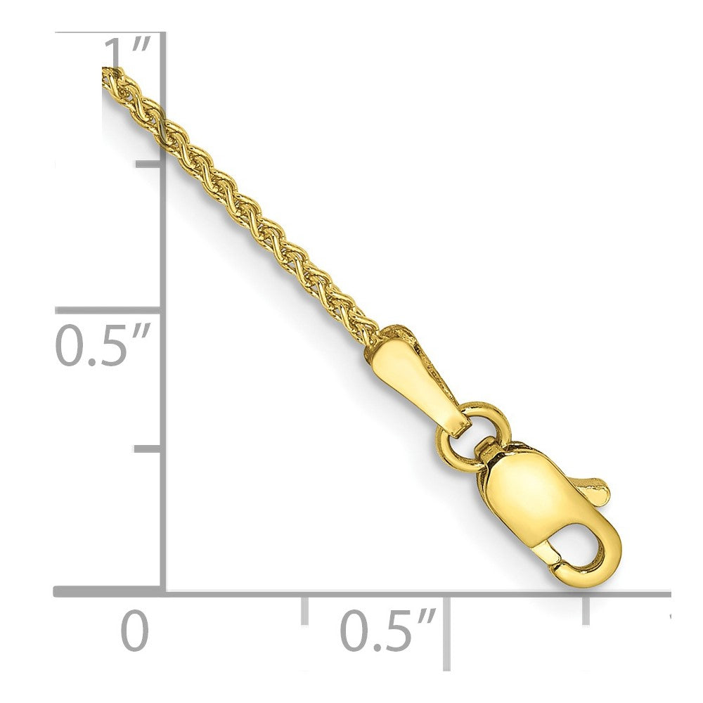 10k Yellow Gold 1.25 mm Spiga Chain Anklet (1.77 grams)