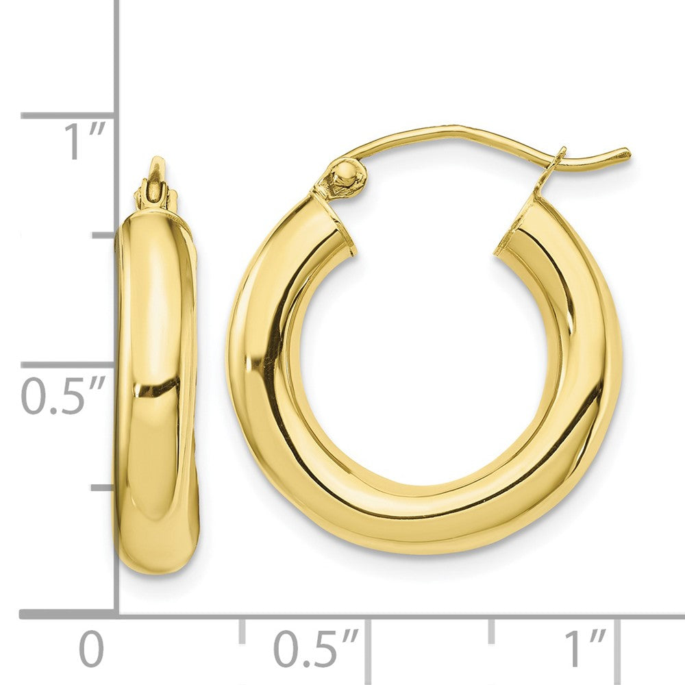 10k Yellow Gold 19.82 mm Tube Hoop Earrings (1.6 grams)