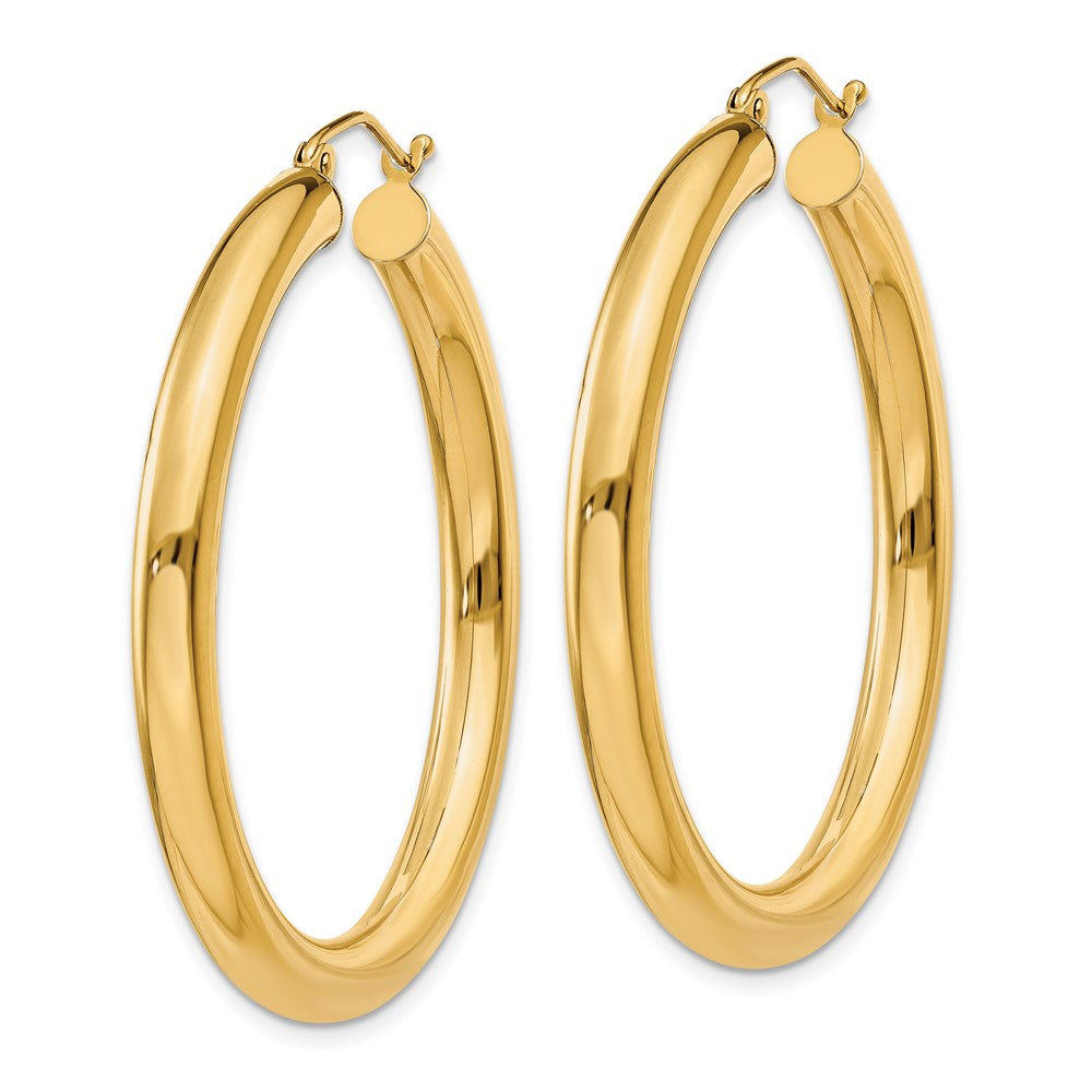 10k Yellow Gold 39.82 mm Tube Hoop Earrings