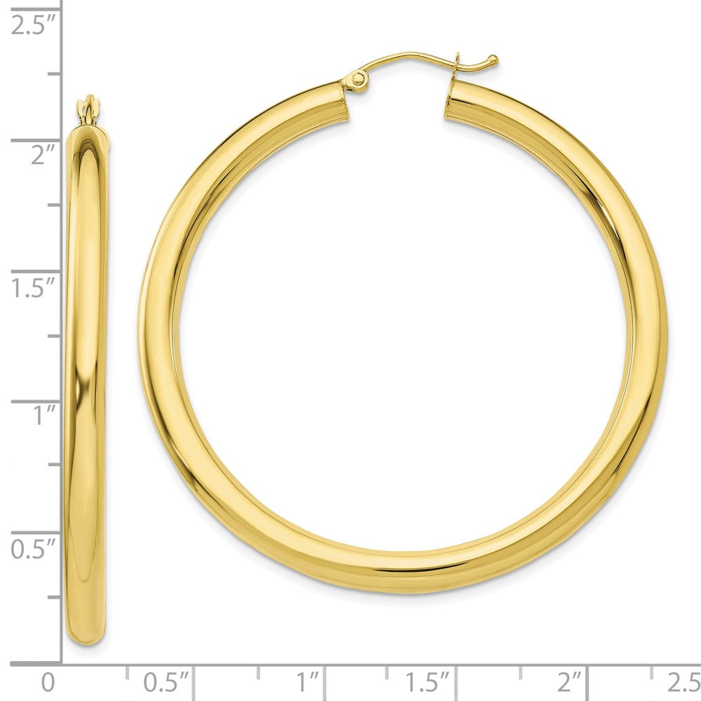 10k Yellow Gold 50.73 mm Tube Hoop Earrings (4.87 grams)