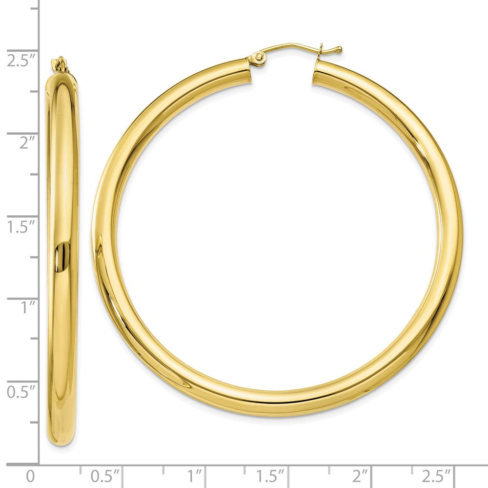 10k Yellow Gold 56.52 mm Tube Hoop Earrings (5.53 grams)