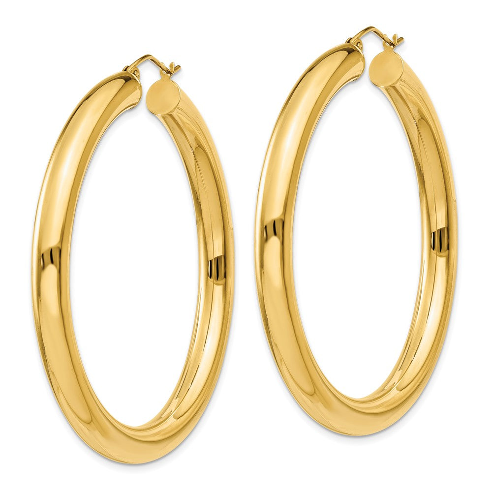 10k Yellow Gold 5 mm Lightweight Hoop Earrings (6.53 grams)