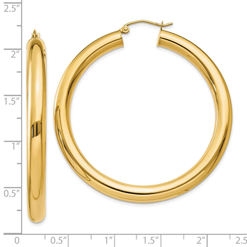 10k Yellow Gold 5 mm Lightweight Hoop Earrings (6.53 grams)
