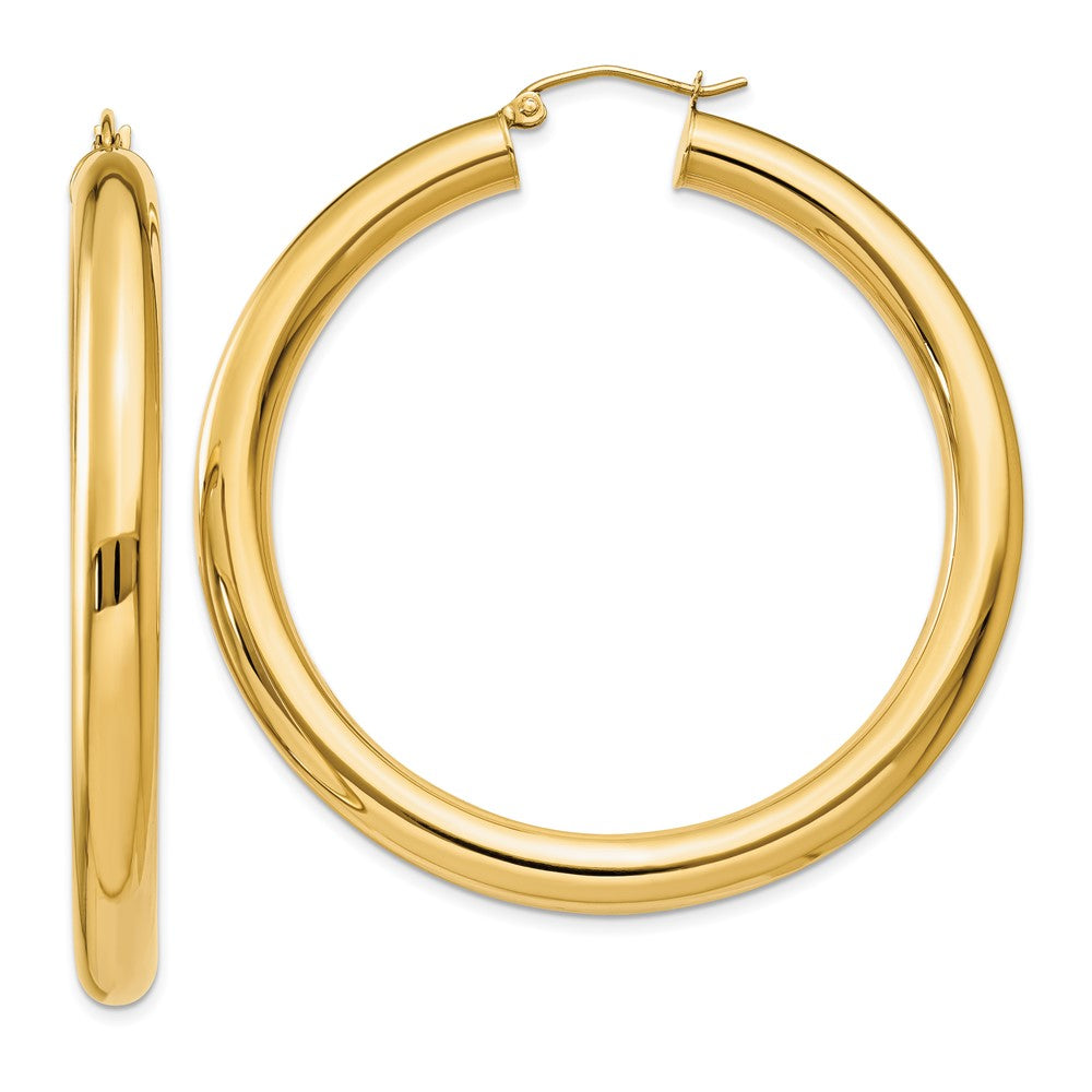 10k Yellow Gold 5 mm Lightweight Hoop Earrings (6.53 grams)
