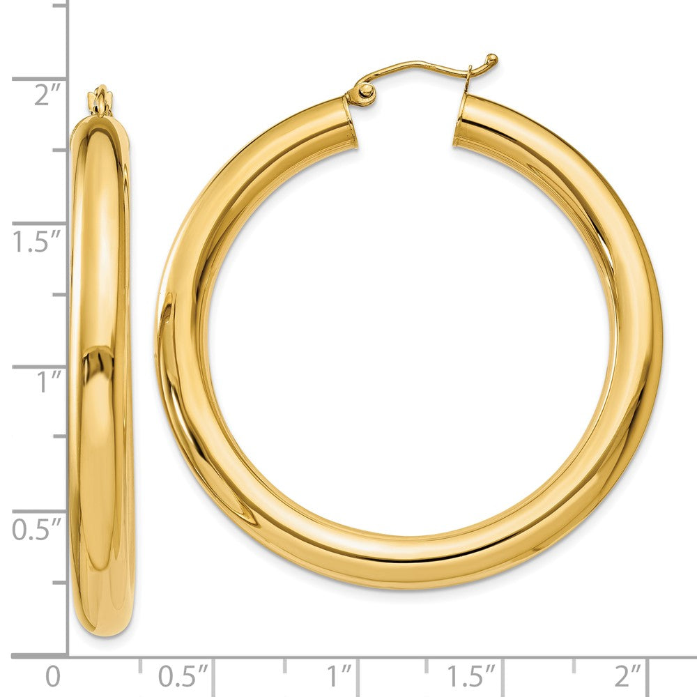 10k Yellow Gold 5 mm Lightweight Hoop Earrings (6.5 grams)