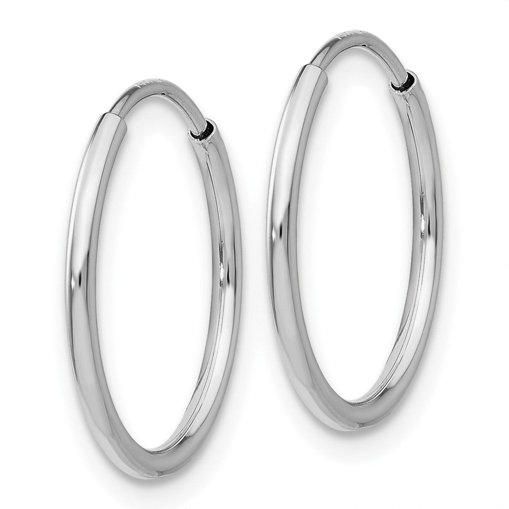 10k White Gold 25 mm  Endless Hoop Earrings (0.65 grams)