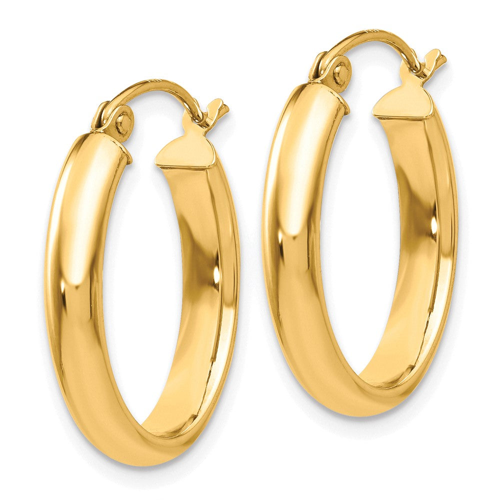 10k Yellow Gold 17.25 mm Oval Hoop Earrings (1.38 grams)