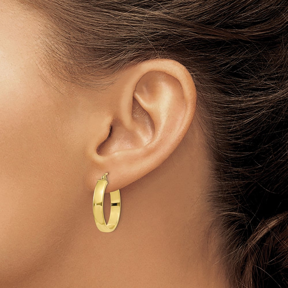 10k Yellow Gold 25.9 mm Polished Hoop Earring