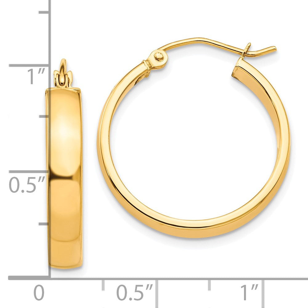 10k Yellow Gold 25.9 mm Polished Hoop Earring (1.95 grams)