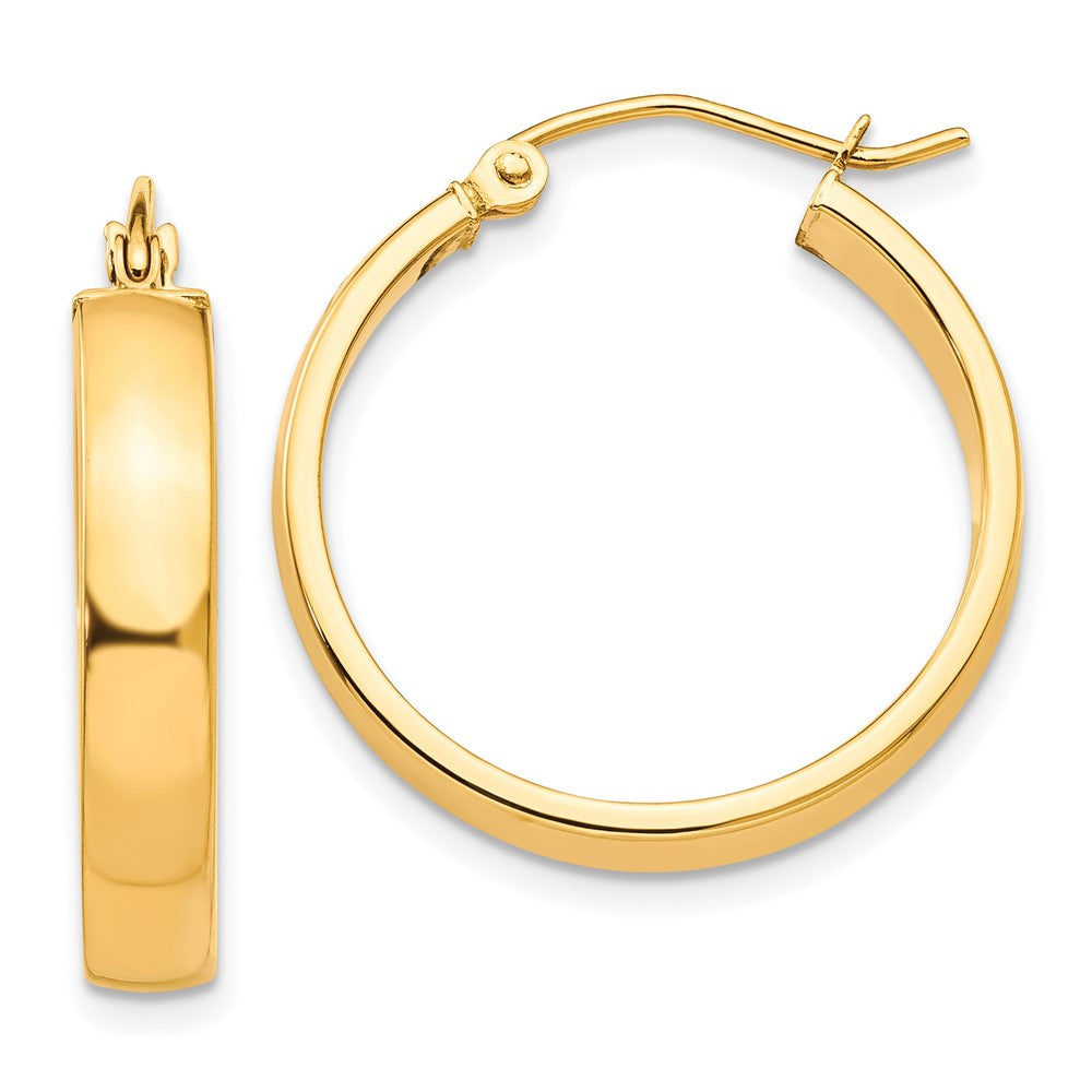 10k Yellow Gold 25.9 mm Polished Hoop Earring (1.95 grams)