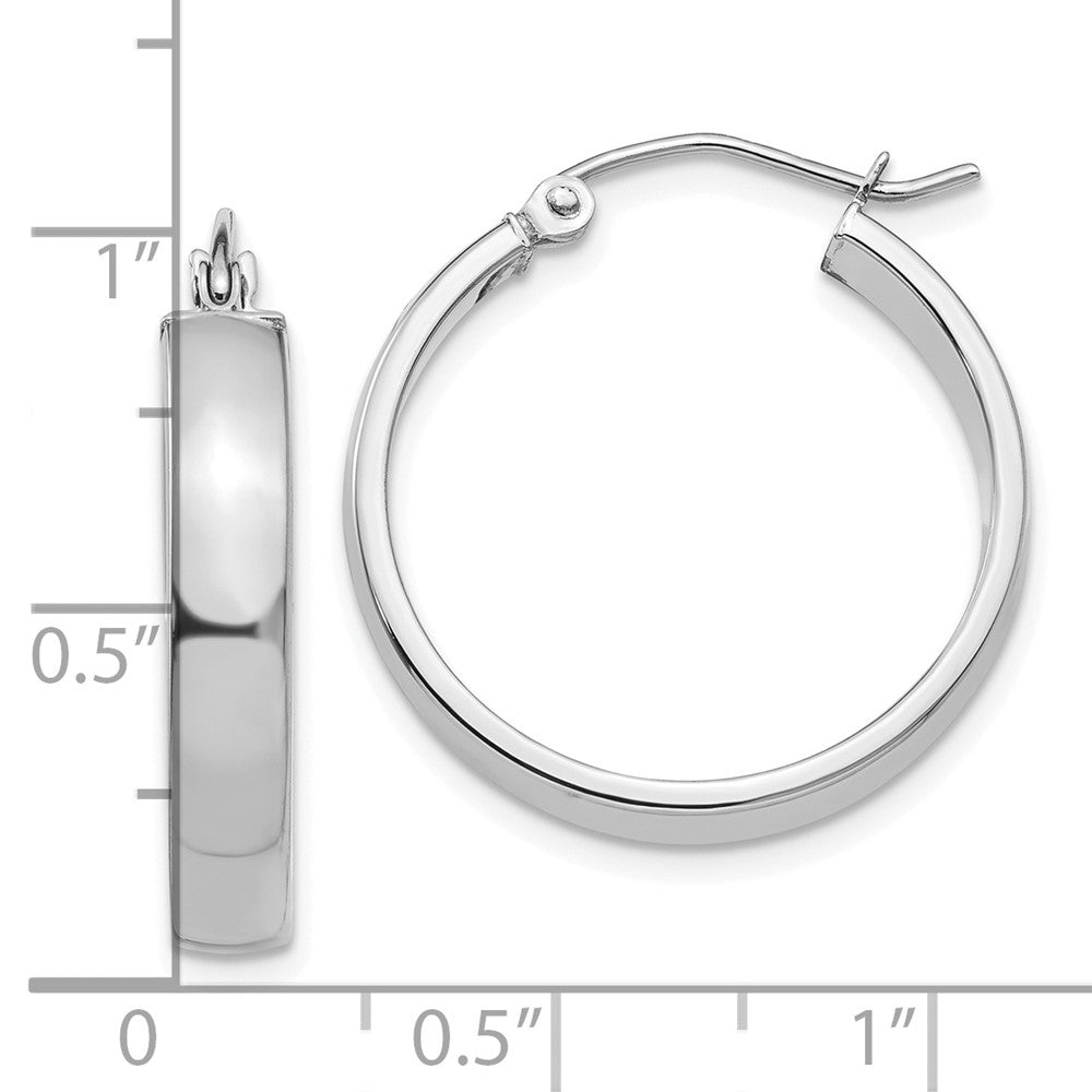 10k White Gold 25.9 mm Polished Hoop Earring (2.02 grams)