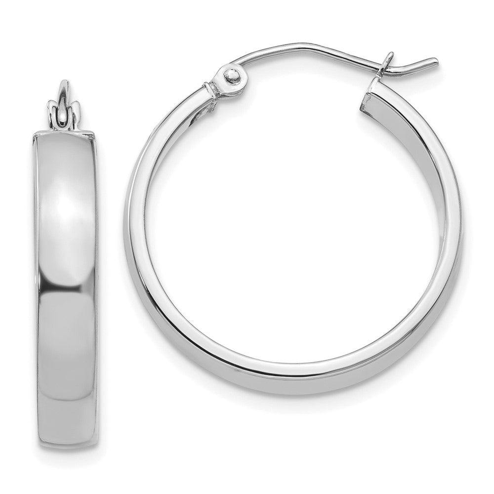 10k White Gold 25.9 mm Polished Hoop Earring (2.02 grams)