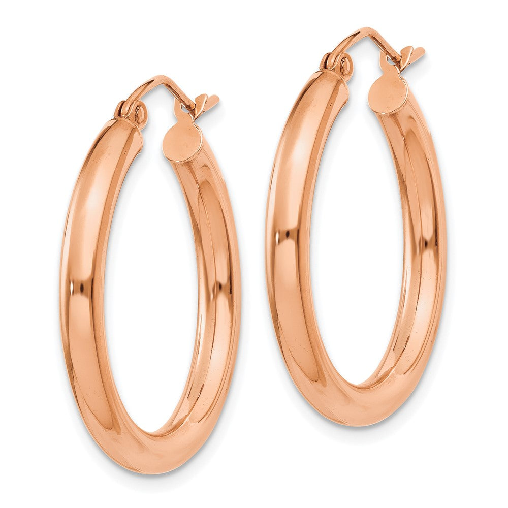 10k Rose Gold 25.07 mm Hoop Earrings (1.57 grams)