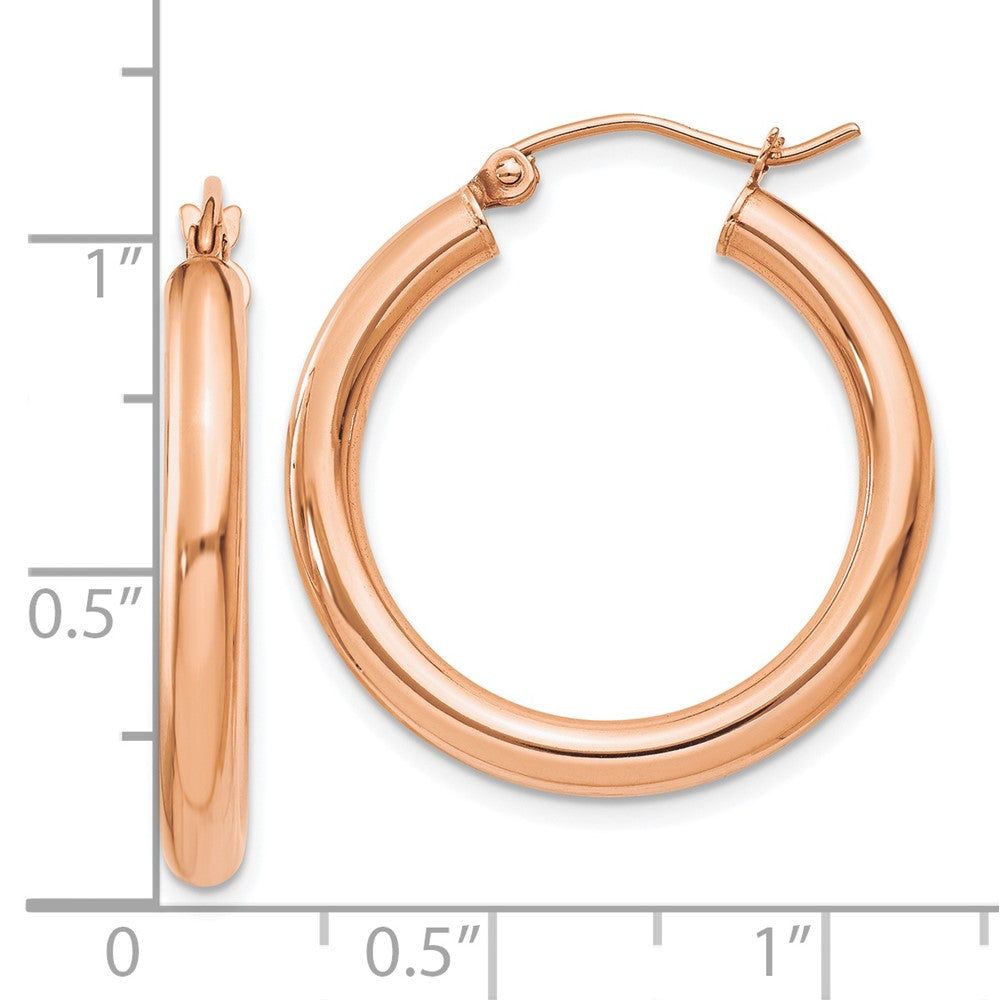 10k Rose Gold 25.07 mm Hoop Earrings (1.57 grams)