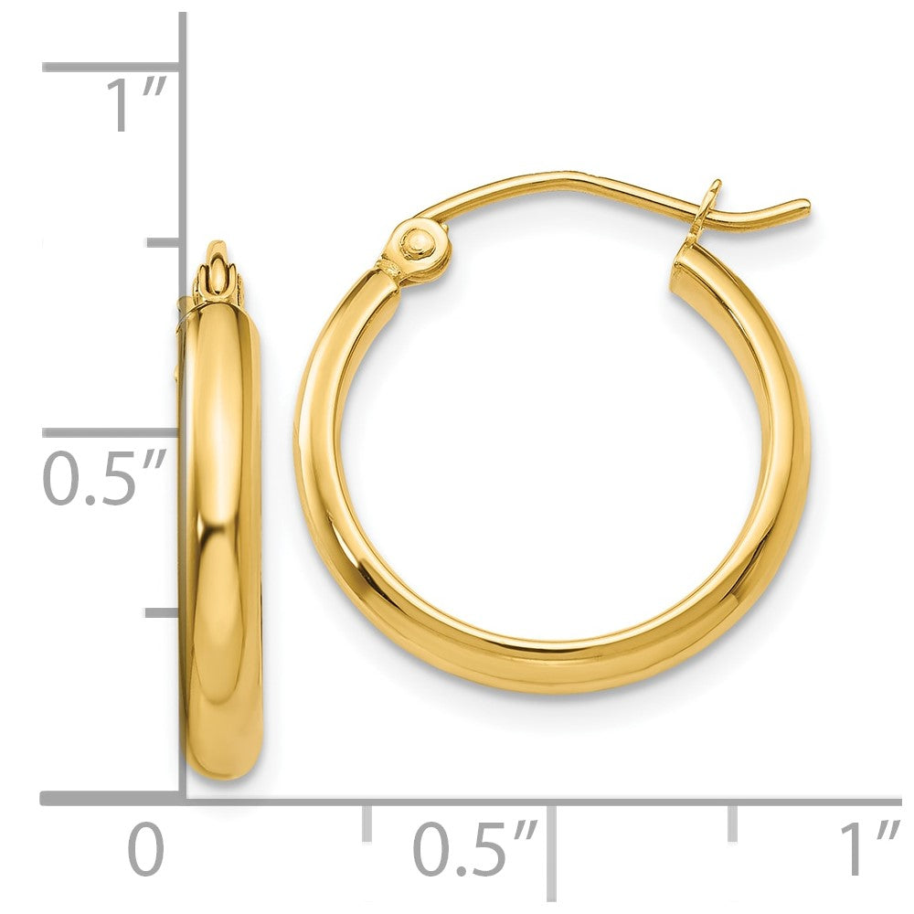 10k Yellow Gold 18 mm Polished Hoop Earring (1.18 grams)