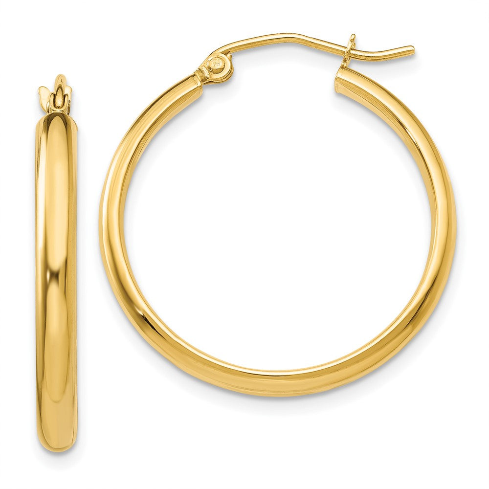 10k Yellow Gold 26 mm Polished Hoop Earring (1.66 grams)