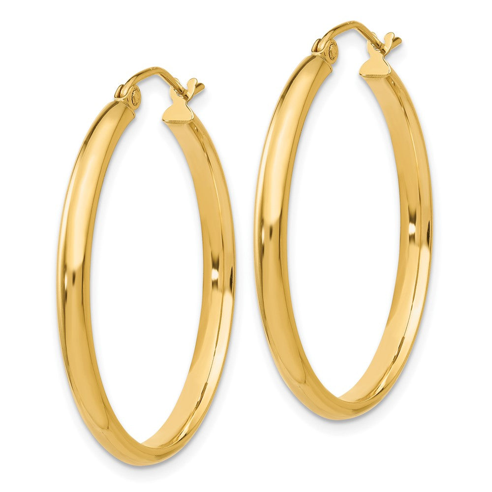 10k Yellow Gold 31 mm Polished Hoop Earring (2.01 grams)