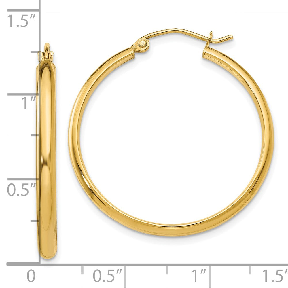 10k Yellow Gold 31 mm Polished Hoop Earring (2.01 grams)