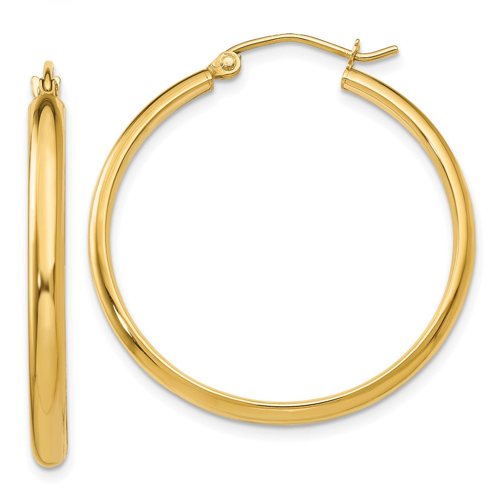 10k Yellow Gold 31 mm Polished Hoop Earring (2.01 grams)