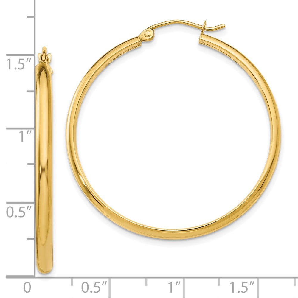 10k Yellow Gold 26 mm Polished Hoop Earring (2.41 grams)