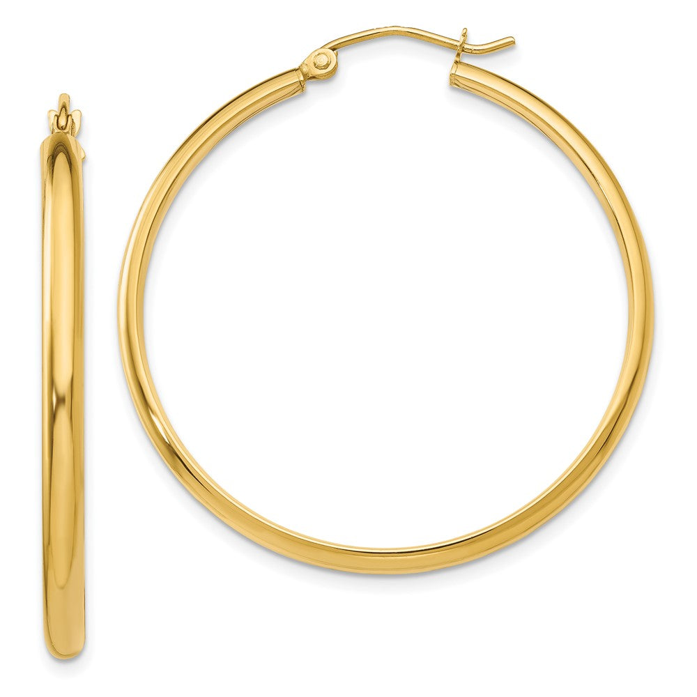 10k Yellow Gold 26 mm Polished Hoop Earring (2.41 grams)