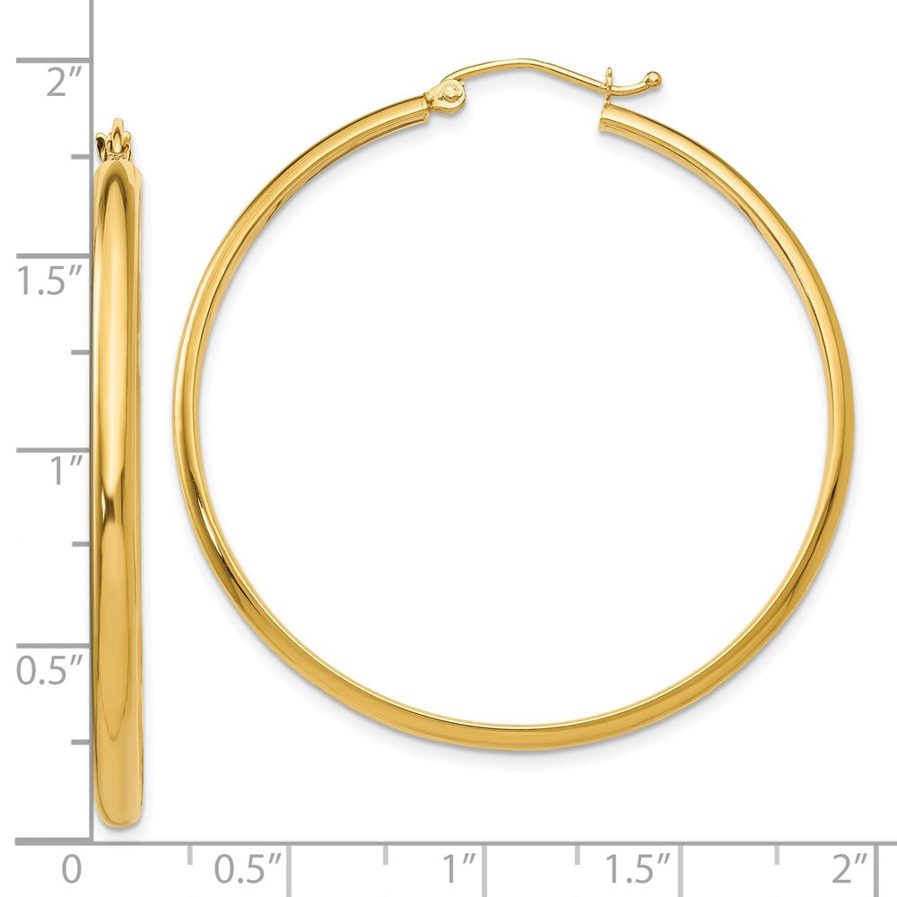 10k Yellow Gold 44 mm Polished Hoop Earring (2.87 grams)