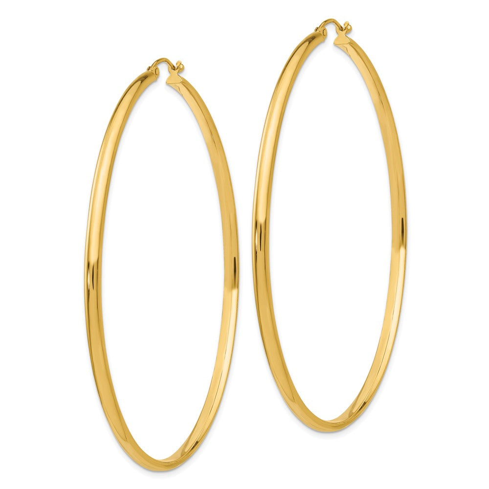 10k Yellow Gold 2.75 mm Polished Hoop Earring (4.17 grams)