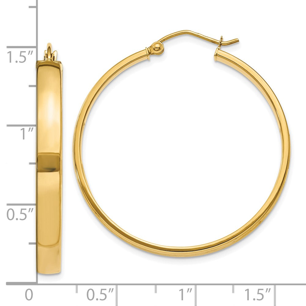 10k Yellow Gold 4 mm Polished Hoop Earring (2.9 grams)