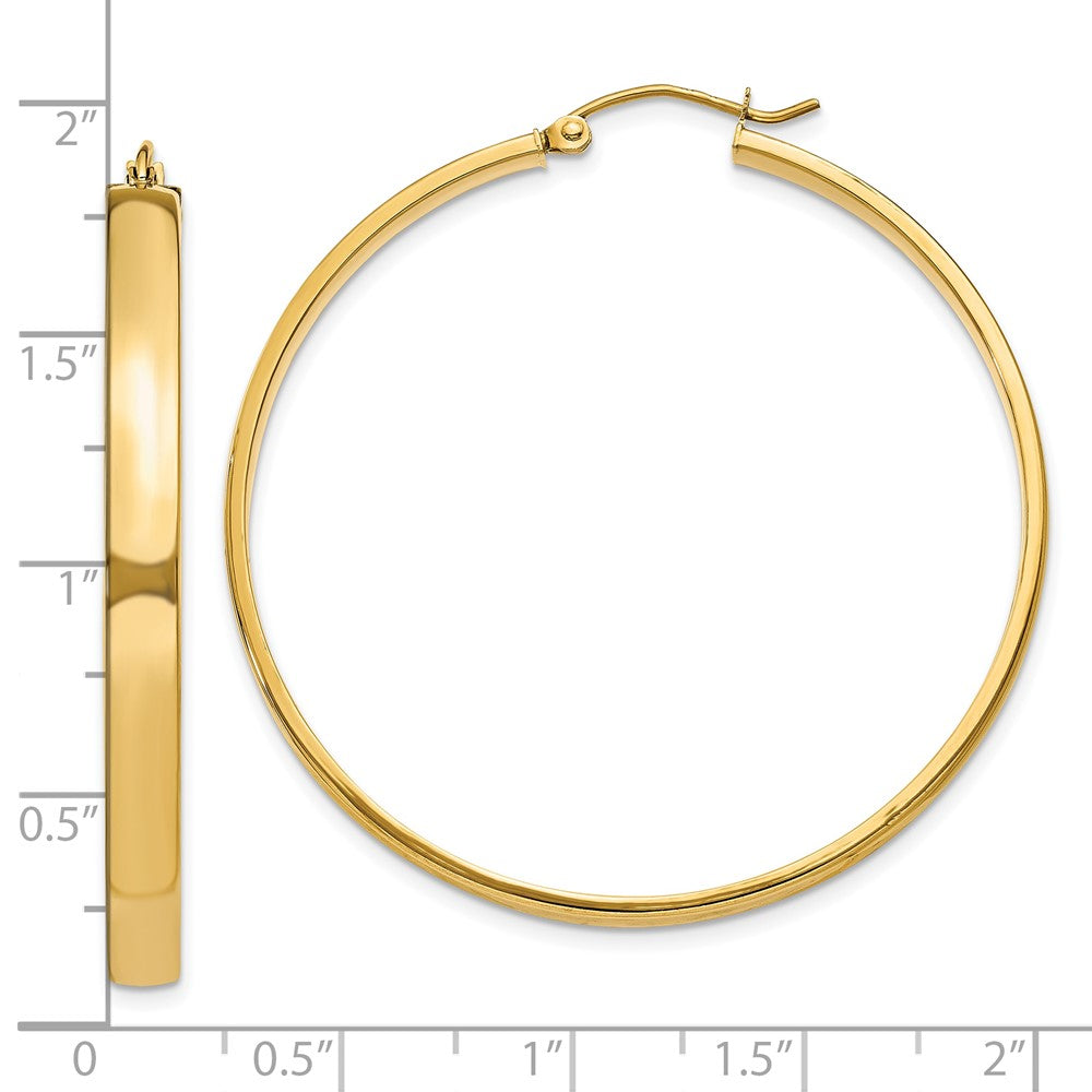 10k Yellow Gold 4 mm Polished Hoop Earring (3.98 grams)