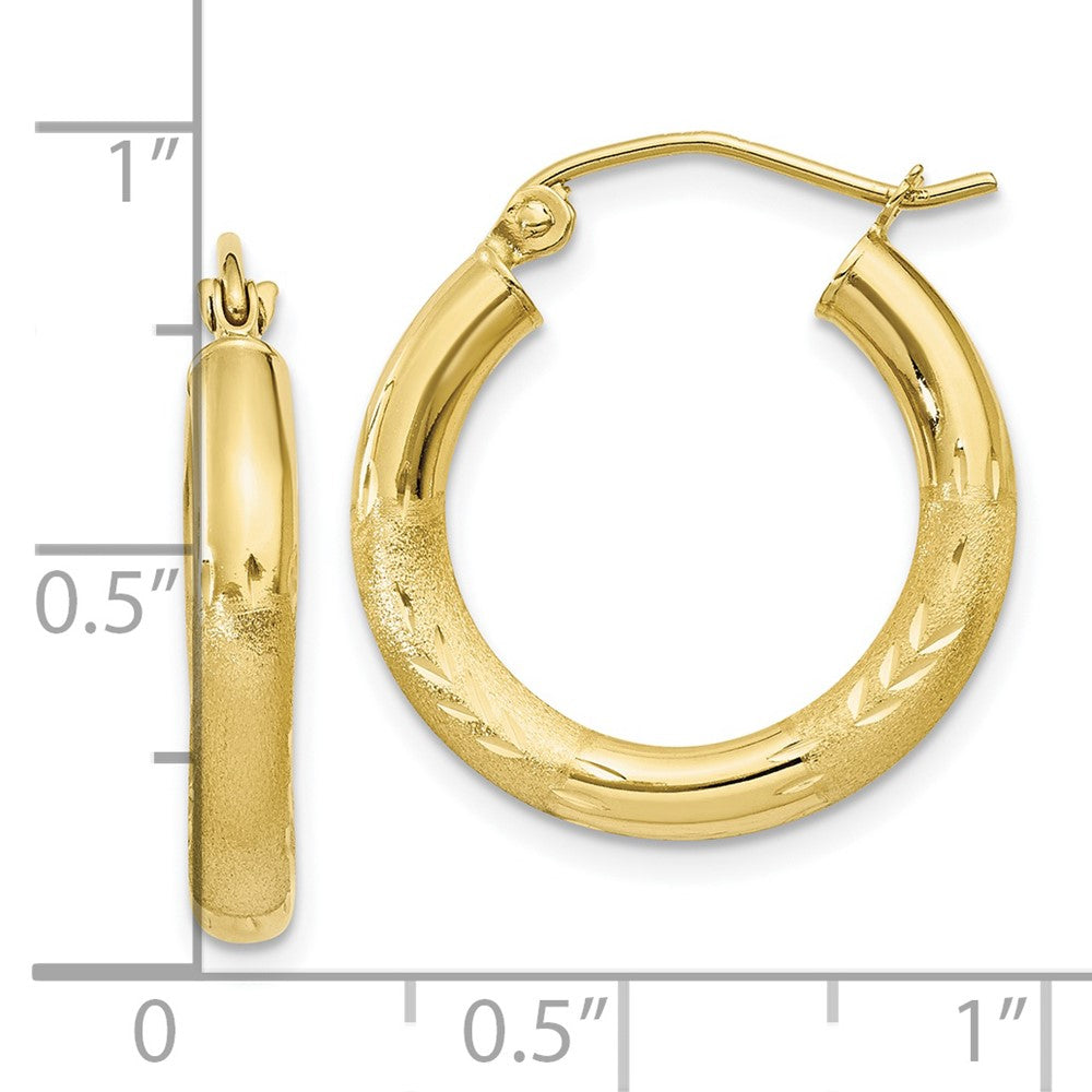 10k Yellow Gold 20 mm Round Hoop Earrings (1.31 grams)