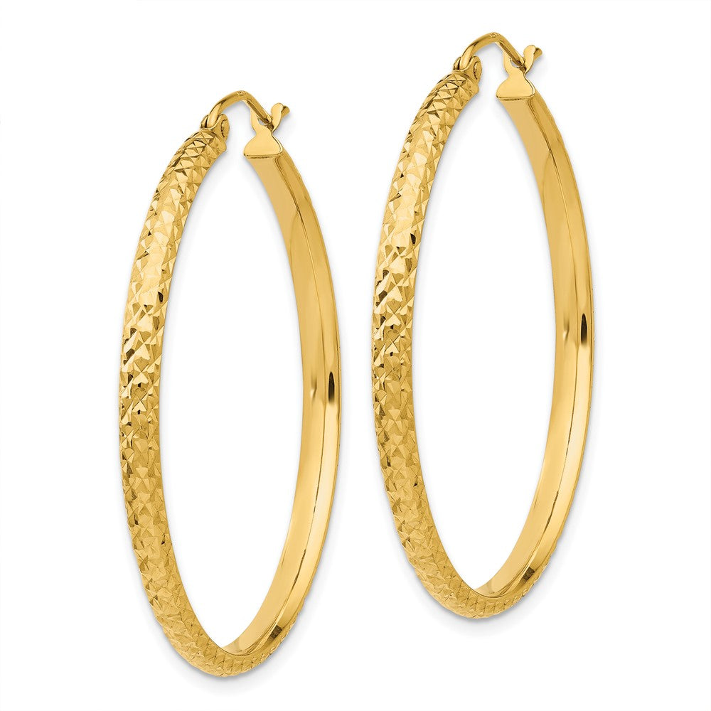 10k Yellow Gold 2.8 mm Hollow Hoop Earrings