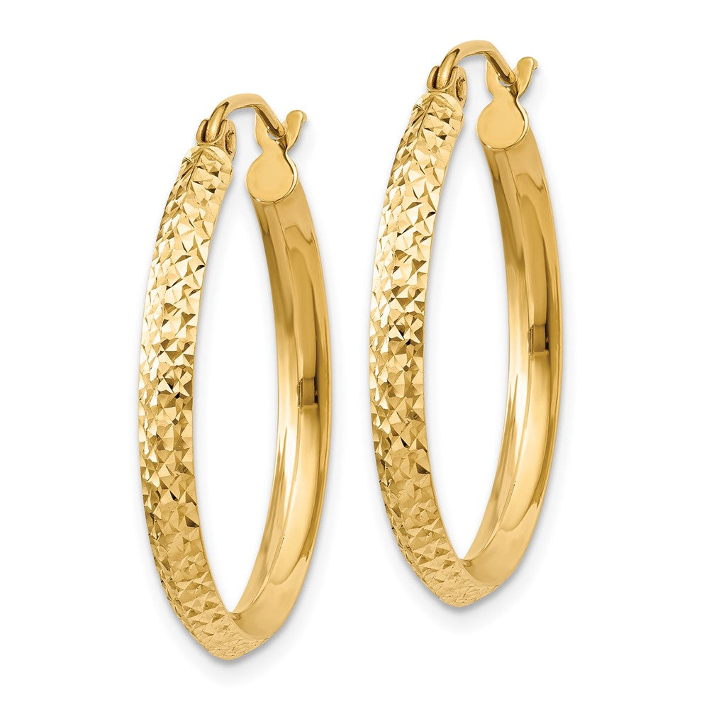 10k Yellow Gold 2.5 mm Hollow Hoop Earrings (1.6 grams)