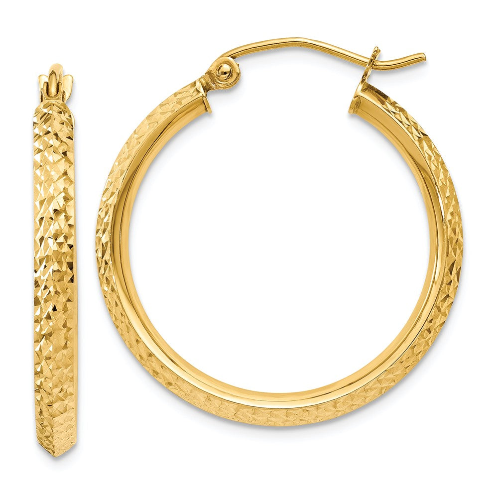 10k Yellow Gold 2.5 mm Hollow Hoop Earrings (1.6 grams)