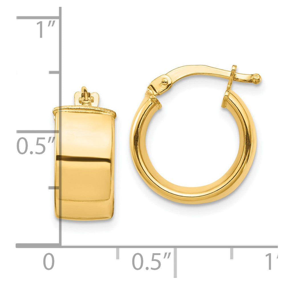 10k Yellow Gold 14 mm Hoop Earrings (1.78 grams)