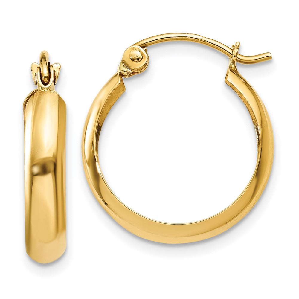 10k Yellow Gold 3.5 mm Hoop Earrings (0.92 grams)