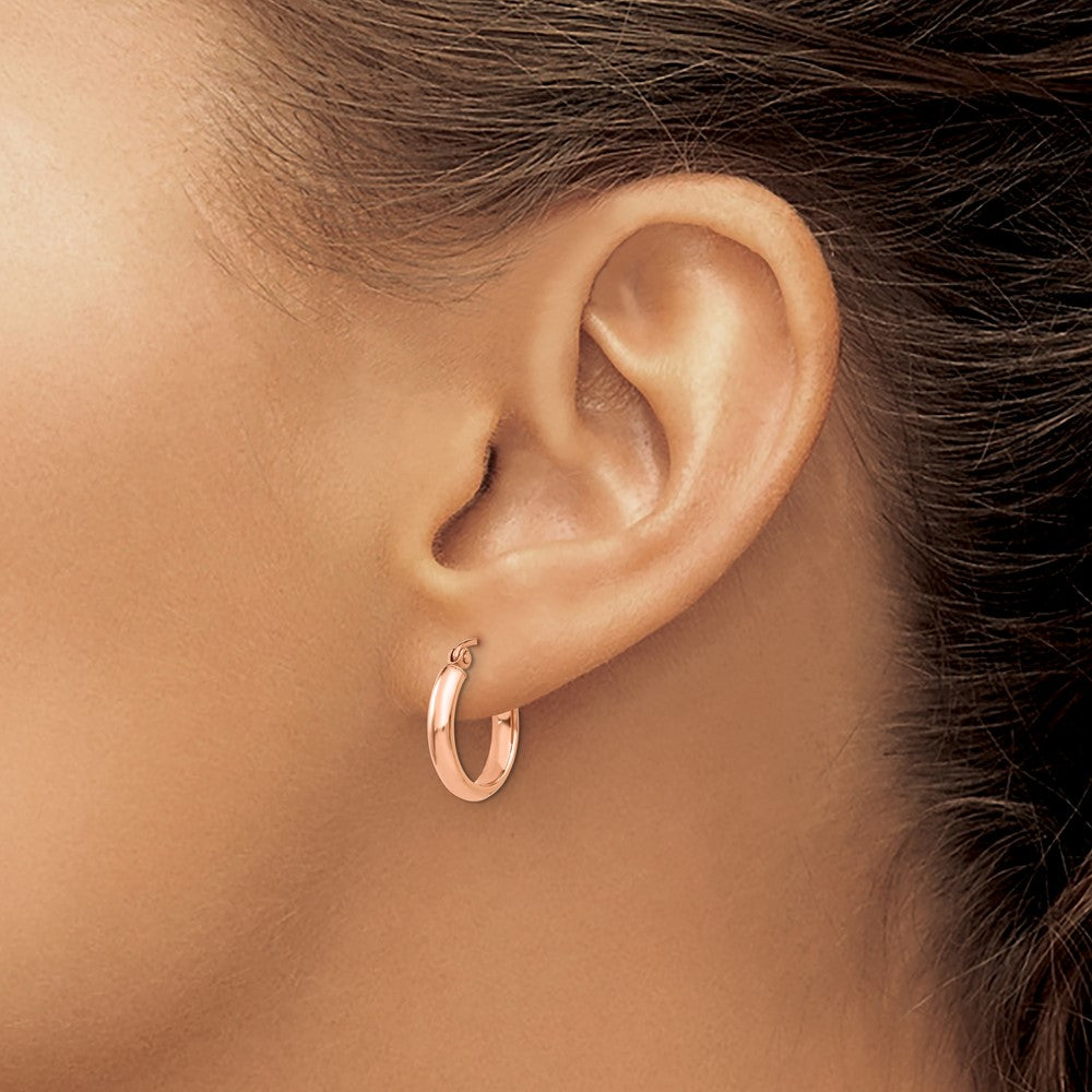 10k Rose Gold 2.75 mm Hoop Earrings (0.99 grams)