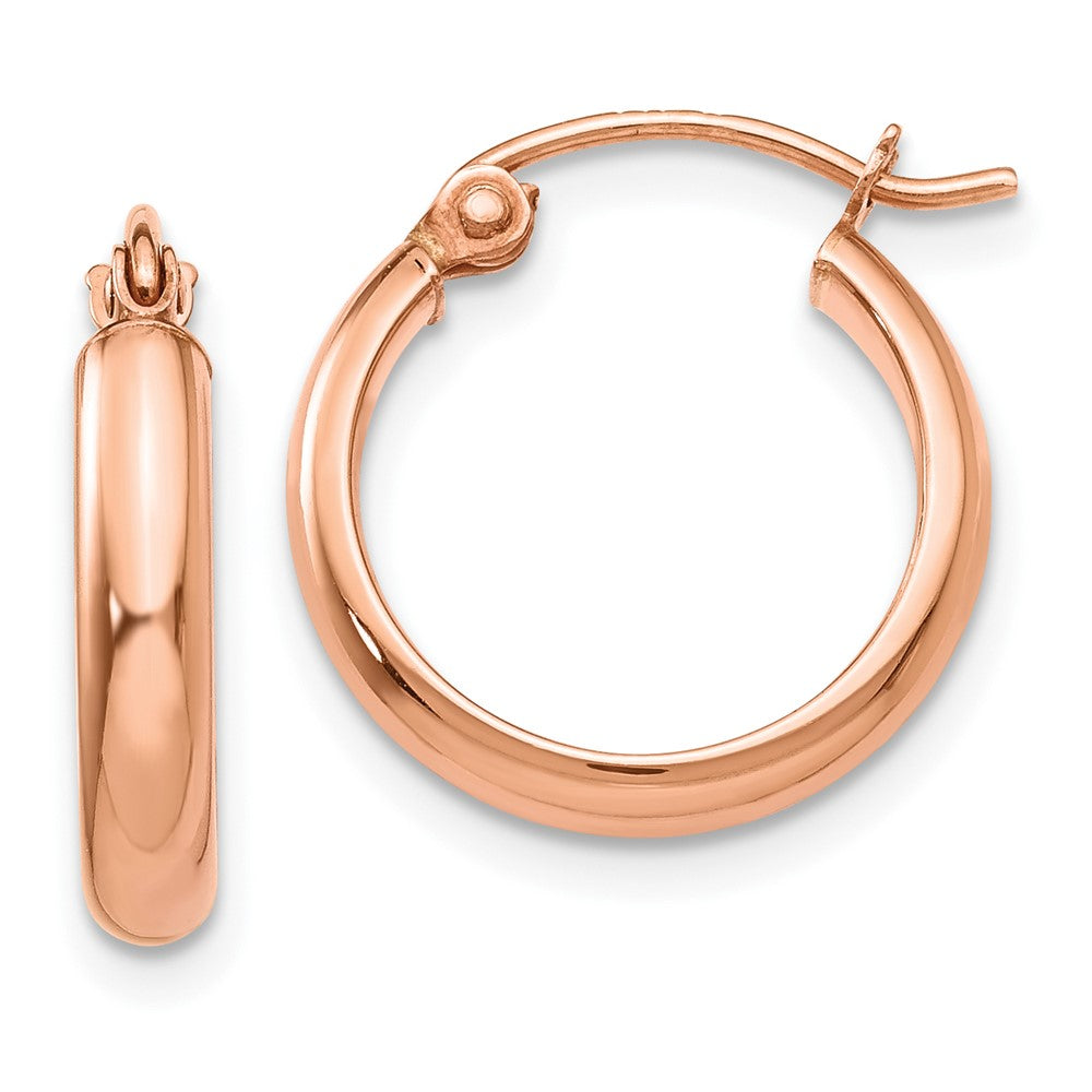 10k Rose Gold 2.75 mm Hoop Earrings (0.99 grams)