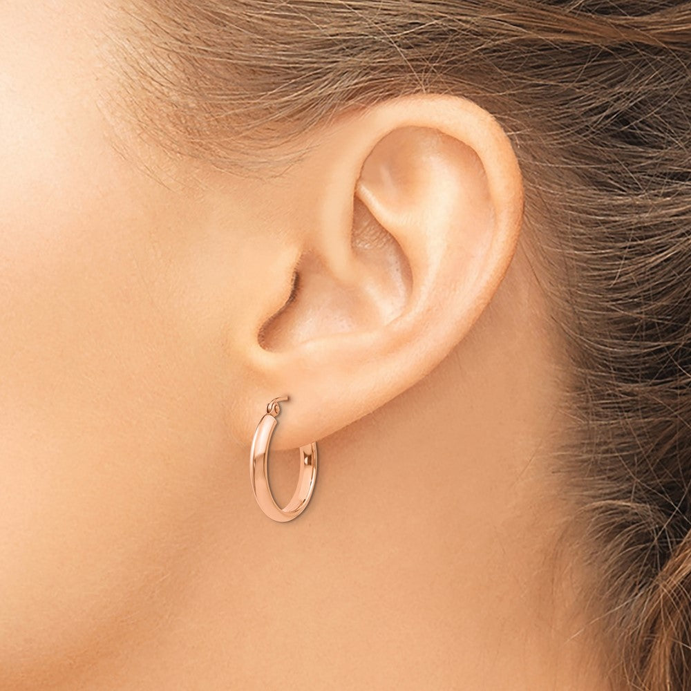 10k Rose Gold 2.75 mm Hoop Earrings (1.23 grams)