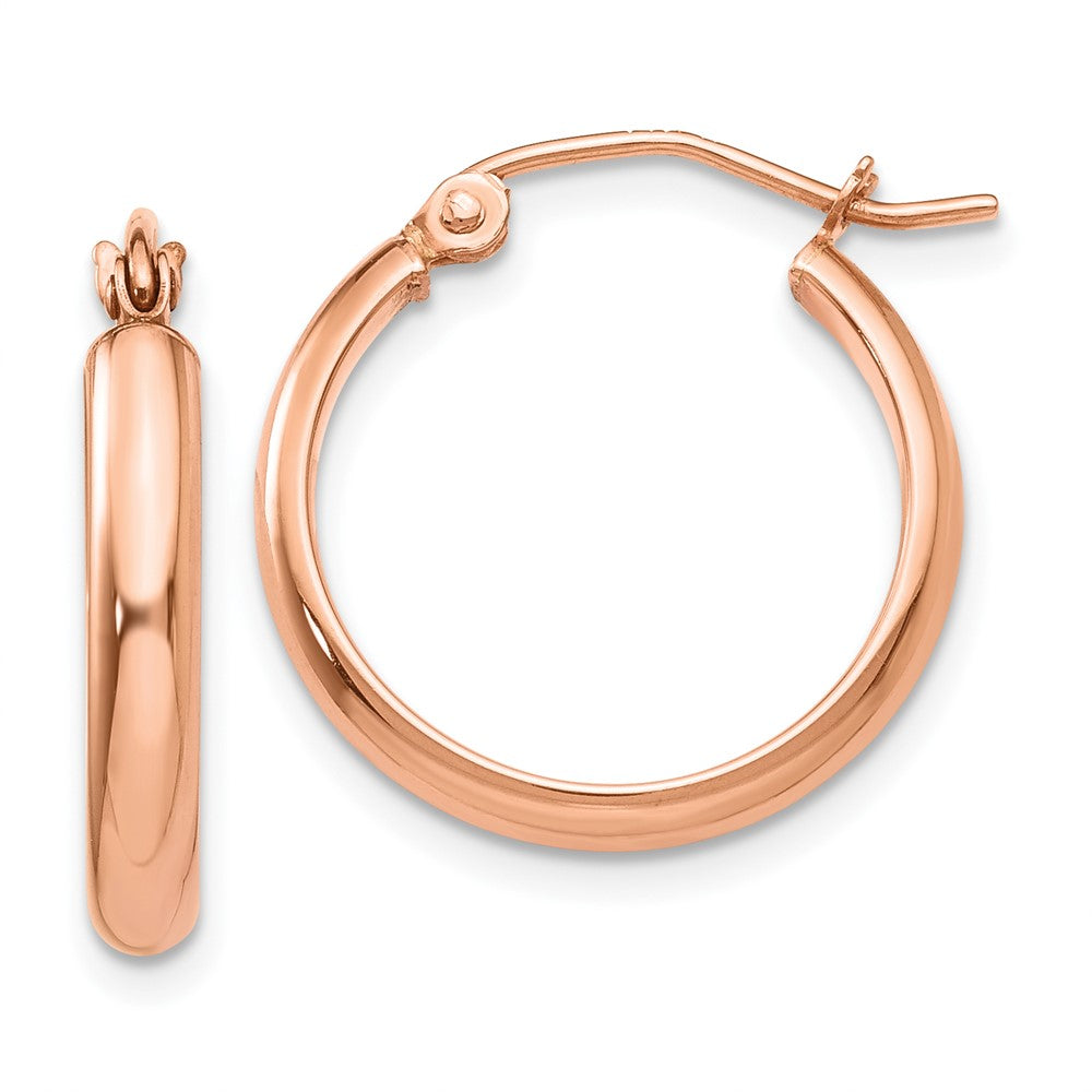 10k Rose Gold 2.75 mm Hoop Earrings (1.23 grams)