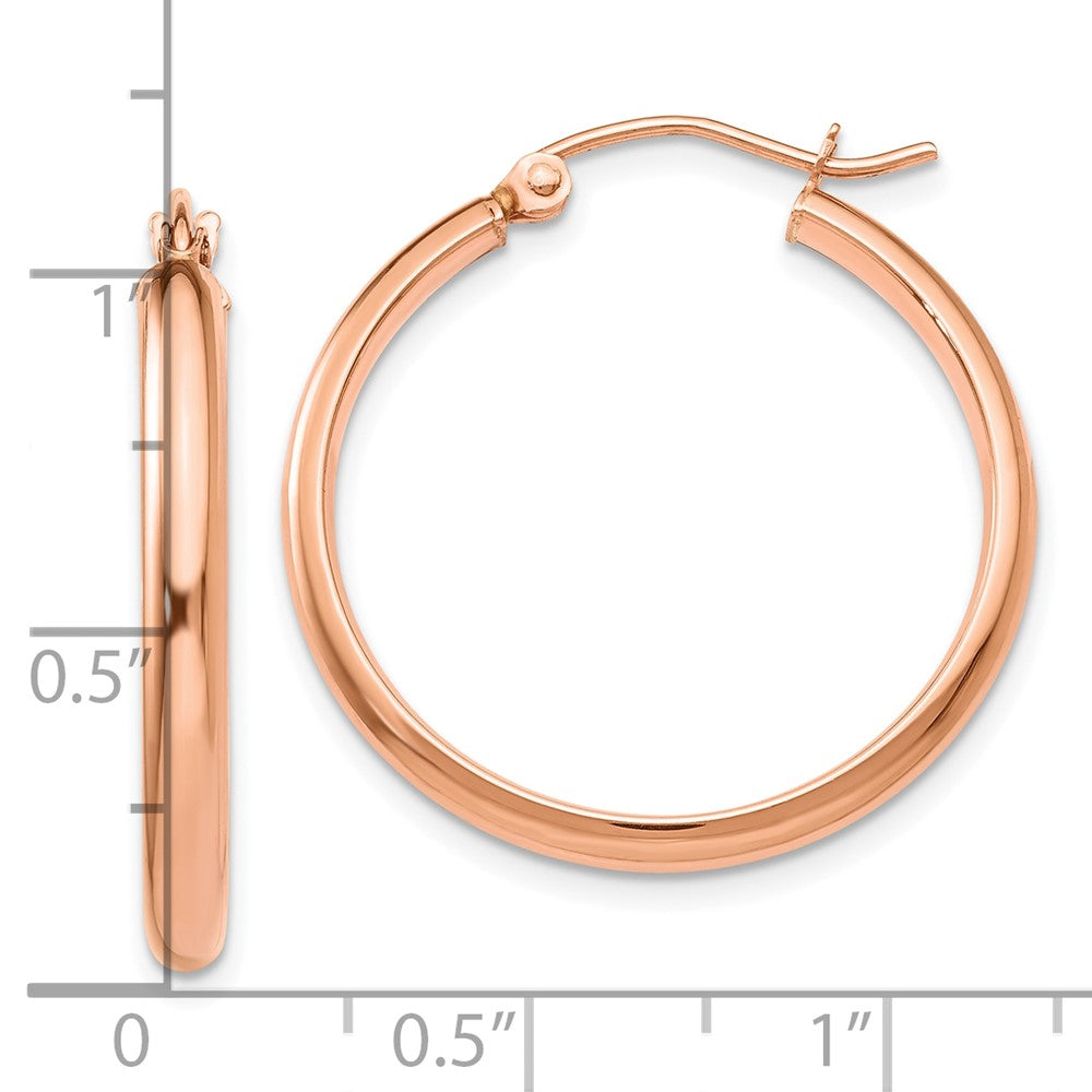 10k Rose Gold 2.75 mm Hoop Earrings (1.72 grams)