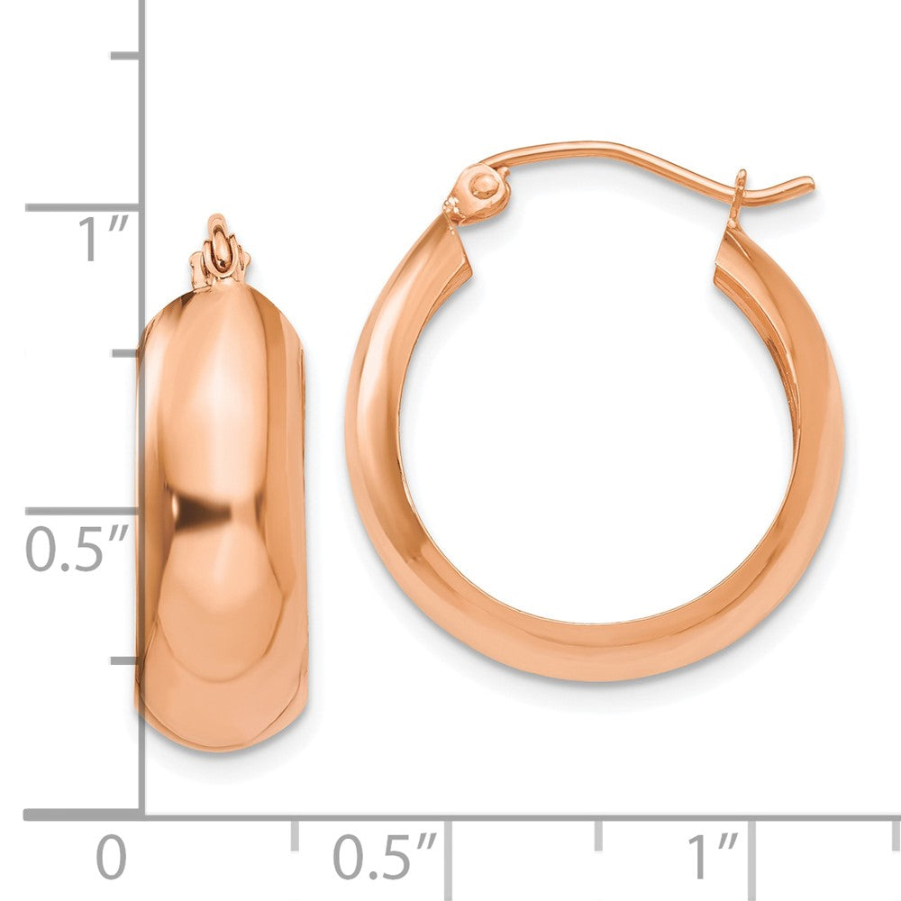 10k Rose Gold 7 mm Hoop Earrings (2.24 grams)