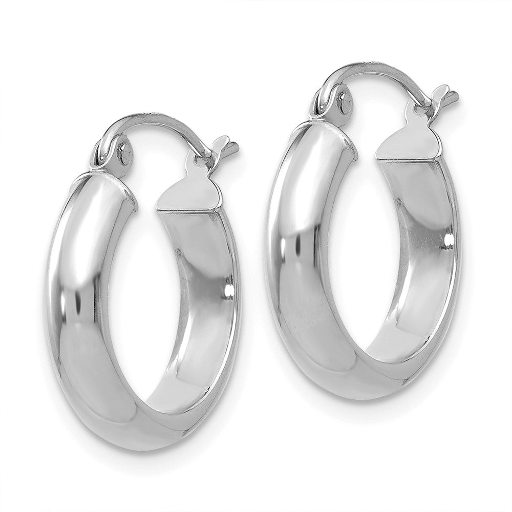 10k White Gold 4 mm Hoop Earrings (1.08 grams)