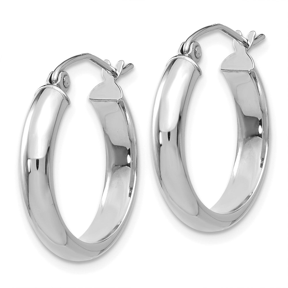 10k White Gold 4 mm Hoop Earrings (1.19 grams)