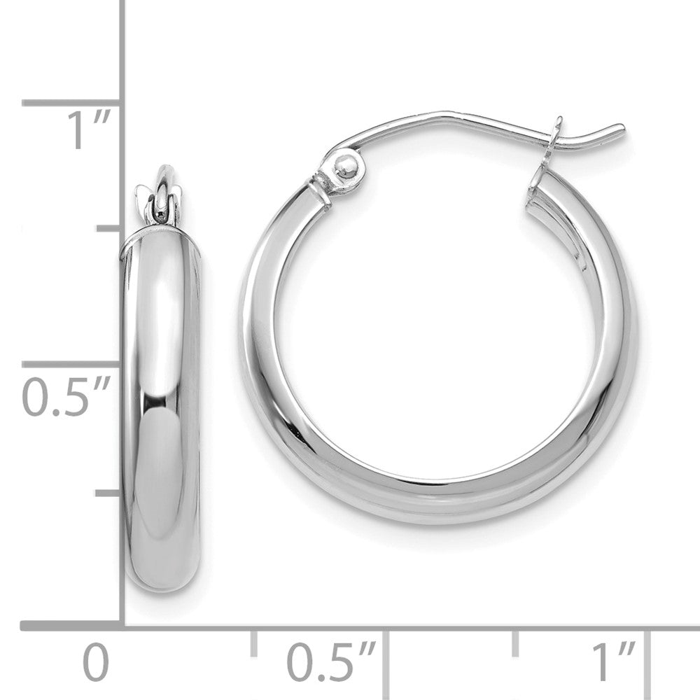 10k White Gold 4 mm Hoop Earrings (1.19 grams)