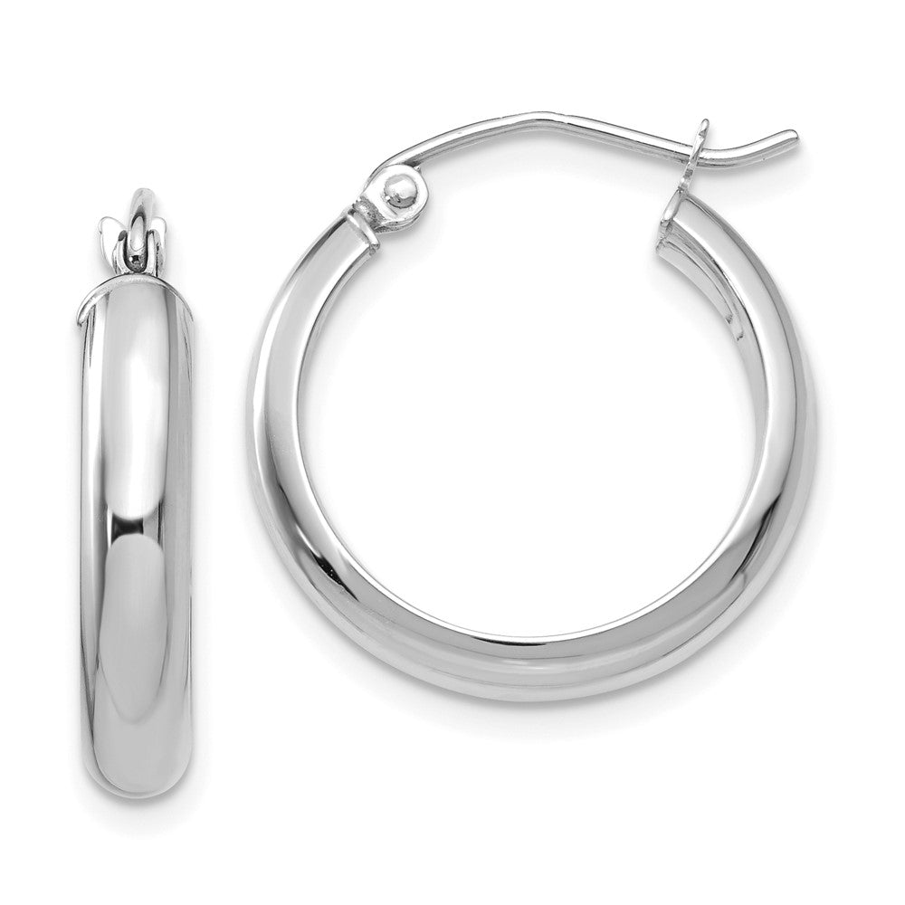 10k White Gold 4 mm Hoop Earrings (1.19 grams)