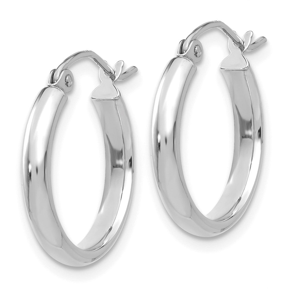 10k White Gold 2.75 mm Hoop Earrings (1.06 grams)