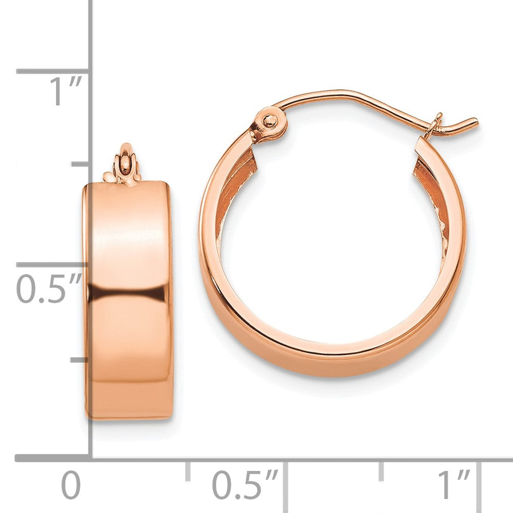 10k Rose Gold 5.5 mm Polished Hoop Earrings (1.37 grams)