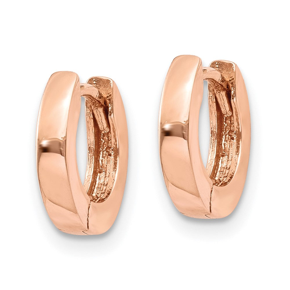 10k Rose Gold 2 mm Round Hinged Hoop Earrings (1.1 grams)